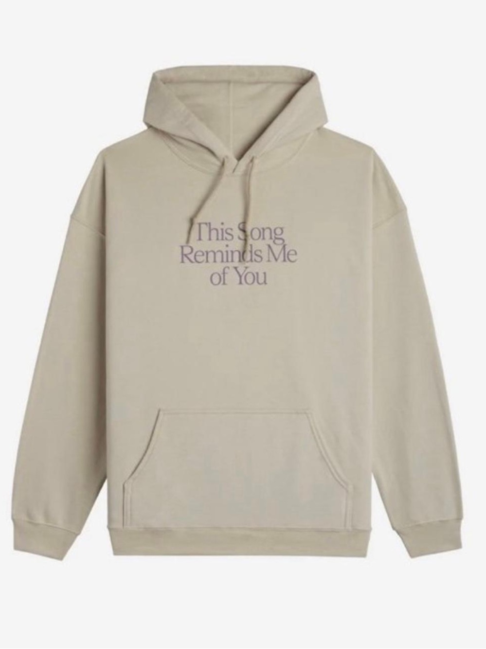 Lonely Ghost This Song Reminds Me of You Hoodie Sweatshirt I Love You Beige XL